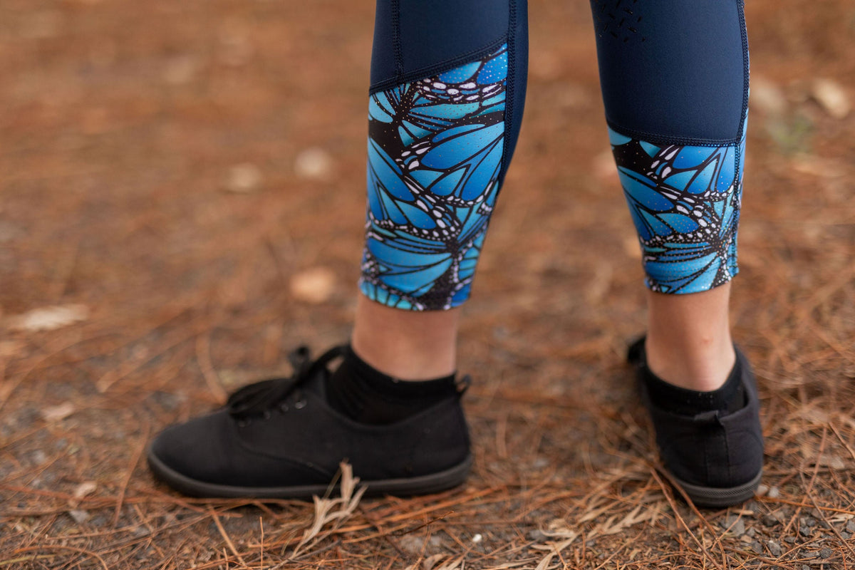 Peter Williams Riding Apparel Riding Pants Performance Riding Tights - BLUE BUTTERFLY