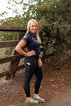 Peter Williams Riding Apparel Riding Pants Performance Riding Tights with Pocket - EBONY Black
