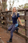 Peter Williams Riding Apparel Riding Pants Performance Riding Tights with Pockets - GREYSTONE BUTTERFLY