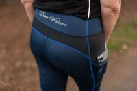 Peter Williams Riding Apparel Riding Pants Performance Riding Tights with Pockets - STORM NAVY
