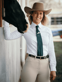 Peter Williams Riding Apparel Western Riding Pants Clermont Denim Stock Horse Competition Pants - Ladies