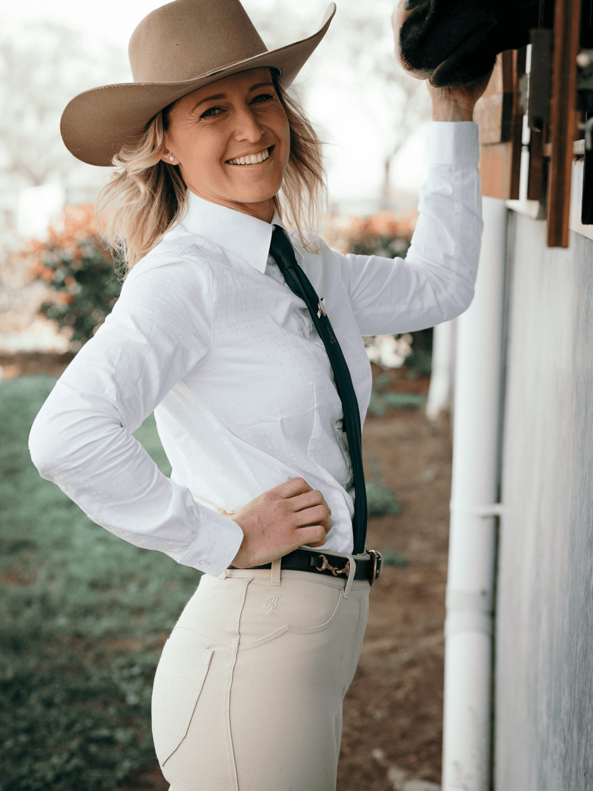 Peter Williams Riding Apparel Western Riding Pants Clermont Denim Stock Horse Competition Pants - Ladies