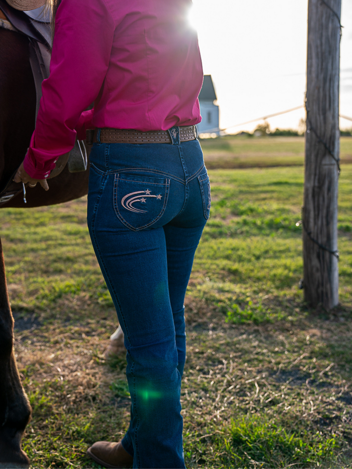 Peter Williams Riding Apparel Western Riding Pants Denvor Horse Riding Denim Jeans - Ladies