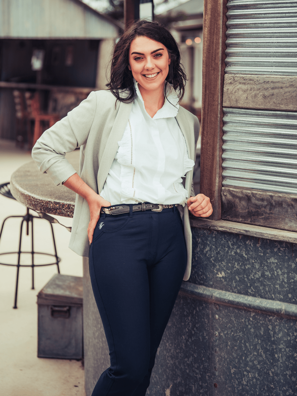 Peter Williams Riding Apparel Western Riding Pants Roxby Horse Riding Jeans - Ladies - NAVY