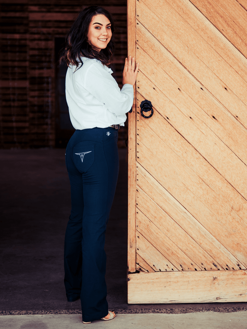 Peter Williams Riding Apparel Western Riding Pants Roxby Horse Riding Jeans - Ladies - NAVY