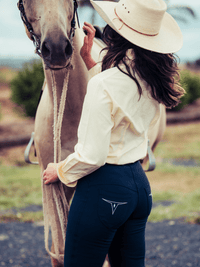 Peter Williams Riding Apparel Western Riding Pants Roxby Horse Riding Jeans - Ladies - NAVY