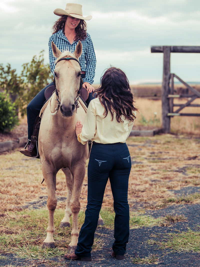 Peter Williams Riding Apparel Western Riding Pants Roxby Horse Riding Jeans - Ladies - NAVY