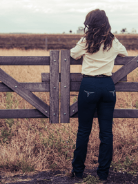 Peter Williams Riding Apparel Western Riding Pants Roxby Horse Riding Jeans - Ladies - NAVY