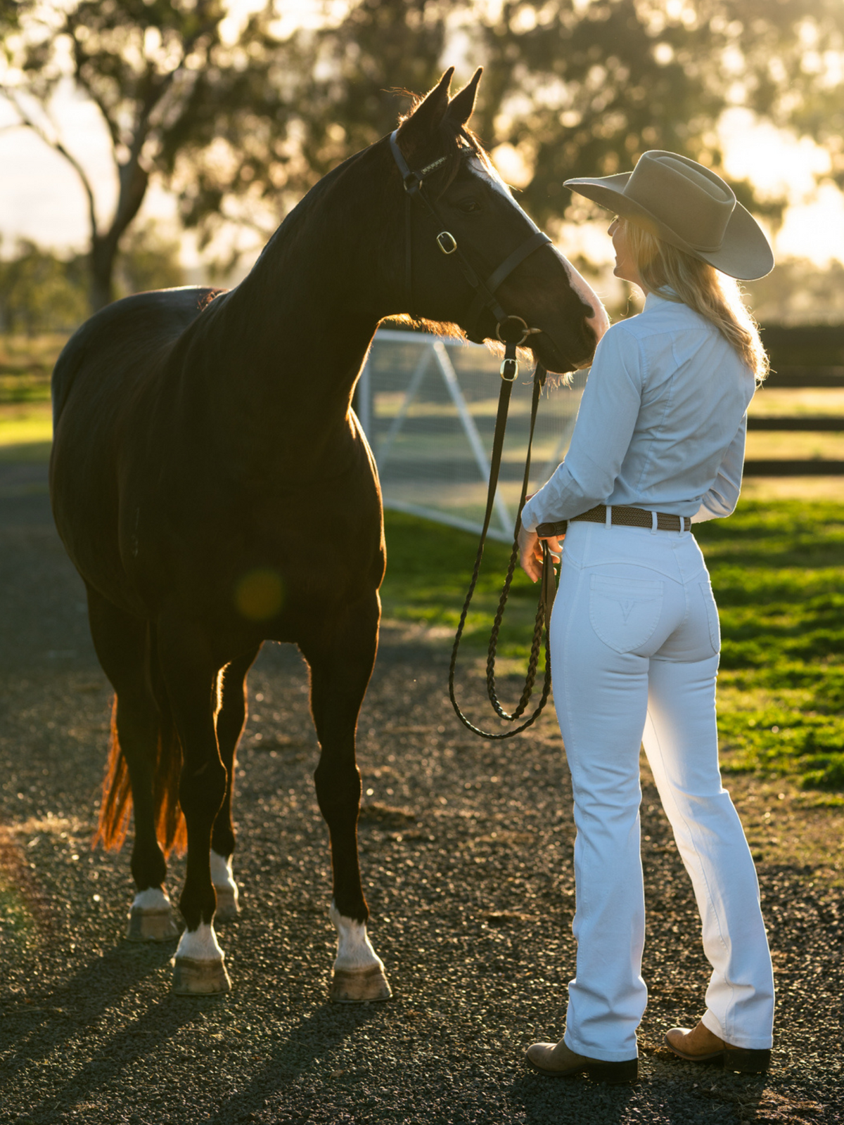 Peter Williams Riding Apparel Western Riding Pants Tamworth White Horse Riding Jeans