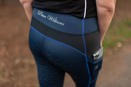 PW Riding Tights - STORM Navy - Ladies - Peter Williams Riding Apparel