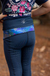 PW Riding Tights - GEO BLUE - Youth - Peter Williams Riding Apparel