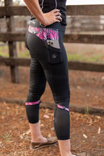 Performance Riding Tights with Pocket  - PINK BUTTERFLY - Peter Williams Riding Apparel